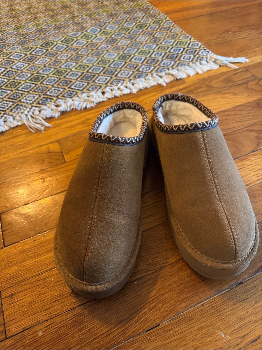 Bearpaw Brown Suede-Look Cozy Slide Slippers - Picture 4 of 4